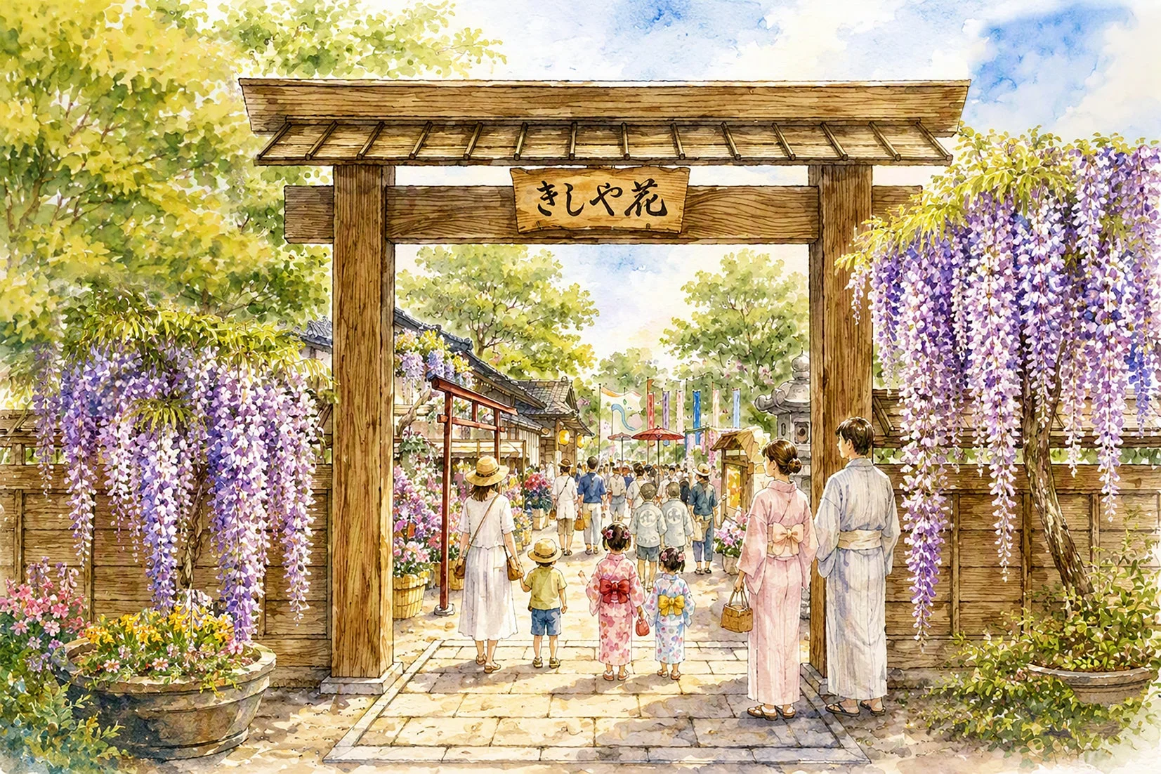 園芸文化館「いろはにわ」 「江戸の植木屋・花屋敷」展示イメージ