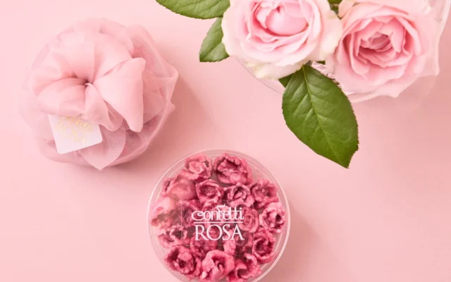 【秋バラの季節に】食用ミニ薔薇18輪の砂糖菓子「Rose Garden」とシンプルパッケージが9月15日発売