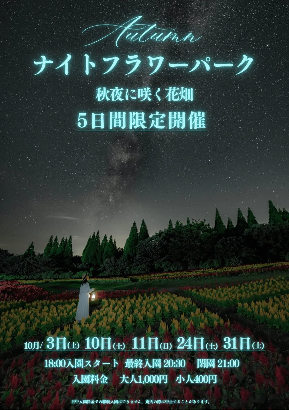 ナイトフラワーパークAutumn イベントポスター