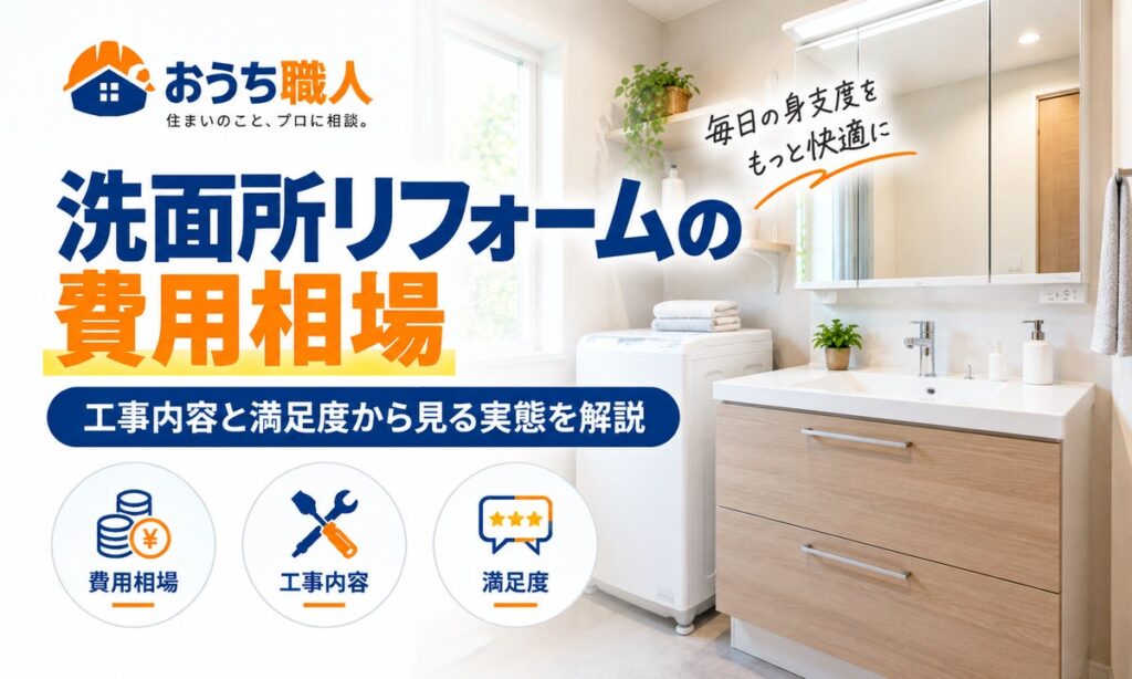 洗面所リフォームの費用相場|工事内容と満足度から見る実態を解説