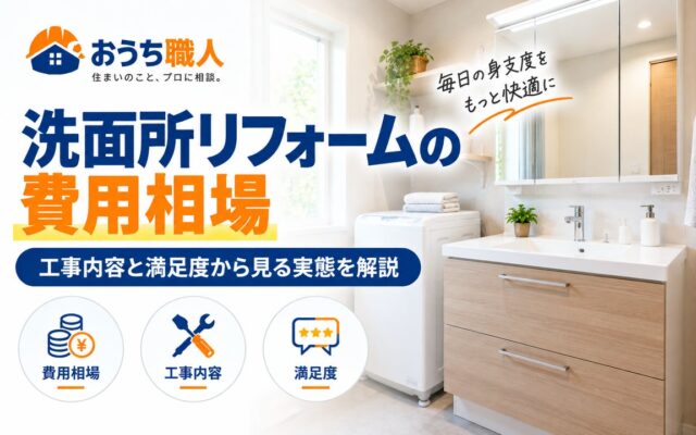 洗面所リフォームの費用相場｜工事内容と満足度から見る実態を解説