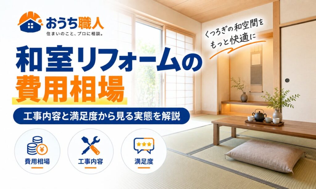 和室リフォームの費用相場|工事内容と満足度から見る実態を解説