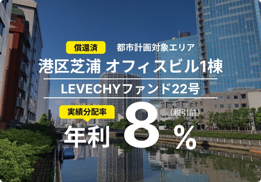 「LEVECHYファンド22号」の償還及び配当を実施|クラウドファンディングサービス「LEVECHY(レベチー)」