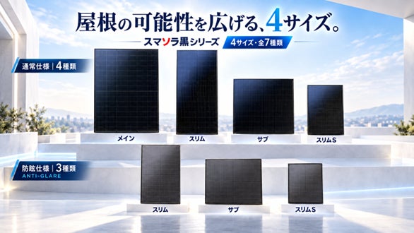 住宅用太陽電池「スマソラ黒シリーズ」を本格展開